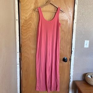 Marine Layer Re-Spun Luxe Rib Jumpsuit in Tea Rose.